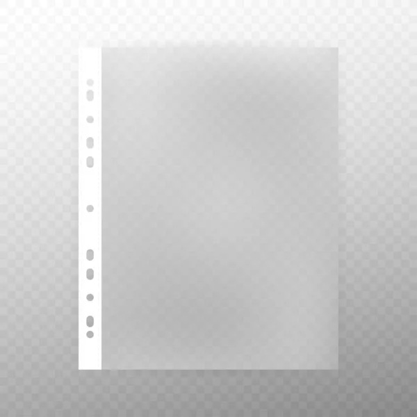 Protecteur Plastique Feuille Fichier Dossier Clair — Image vectorielle