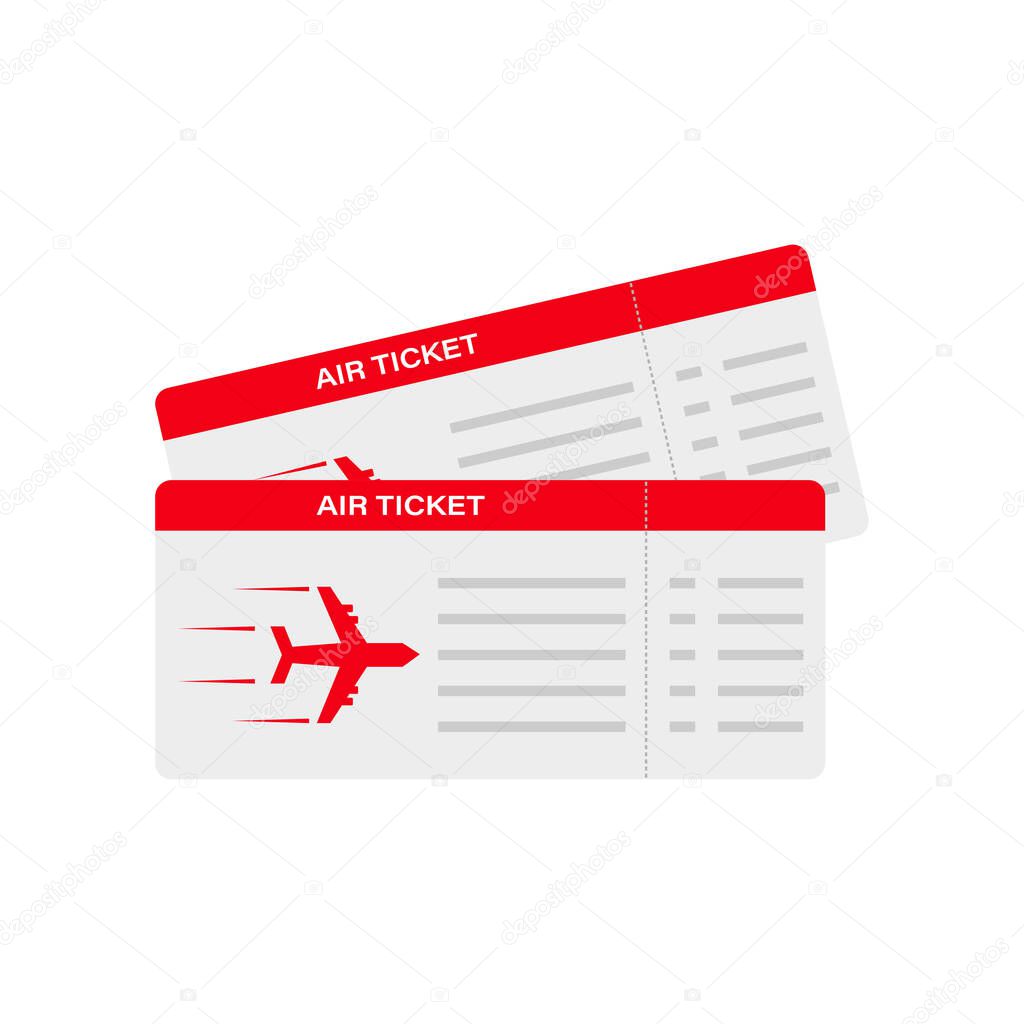 Modern and realistic airline ticket design with flight time and passenger name. vector illustration.