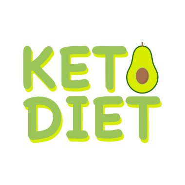 Ketogenik diyet logosu keto simgesi damgası