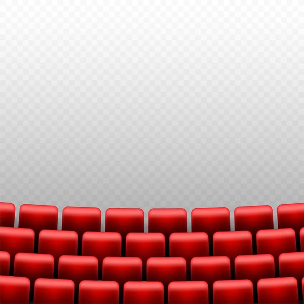 Auditorium Cinéma Avec Écran Sièges Rouges — Image vectorielle