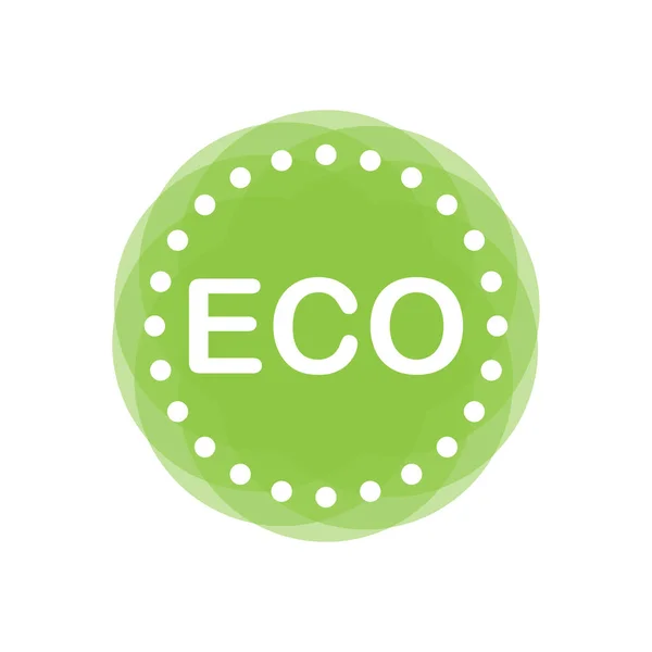 Eco Icono Vector Plano Ecología Signo Vector Plano — Vector de stock