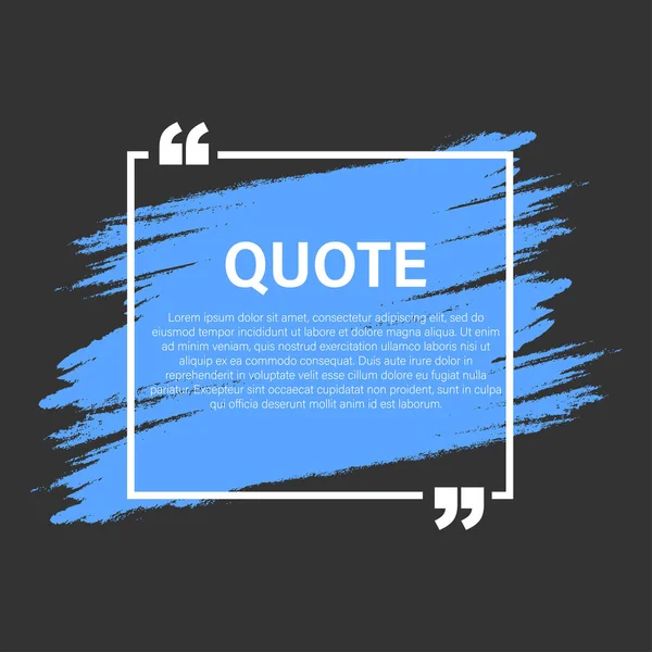 Trendy Block Quote Modern Design Elements Creative Quote Comment Text — Stock Vector