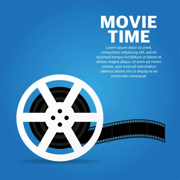 Ilustración Tiempo Película Concepto Cartel Cine Diseño Pancartas Para Cine — Vector de stock