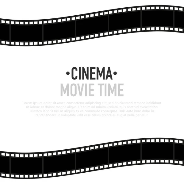 Movie Time Illustration Cinema Poster Concept Banner Design Movie Theater — Stock Vector