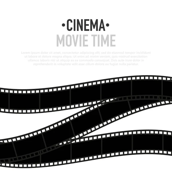 Ilustração Tempo Filme Conceito Cartaz Cinema Design Banner Para Cinema — Vetor de Stock