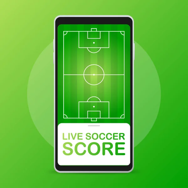 Calcio Mobile Partita Mobile Sport Gioco Calcio Online Con App — Vettoriale Stock