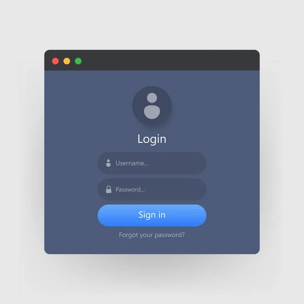 Login Symbol Login Seite Vektorillustration — Stockvektor