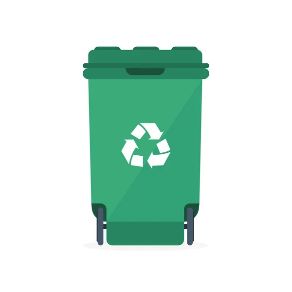 Verschillende Gekleurde Recycling Afvalbakken Vector Illustratie Afvalsoorten Segregatie Recycling — Stockvector