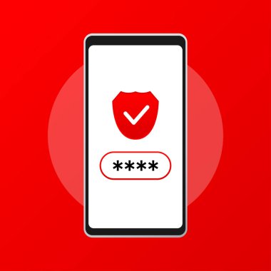 Akıllı telefon açık ve parola bildirim vektörü, cep telefonu güvenliği, kullanıcı yetkilendirmesi, giriş, koruma teknolojisi