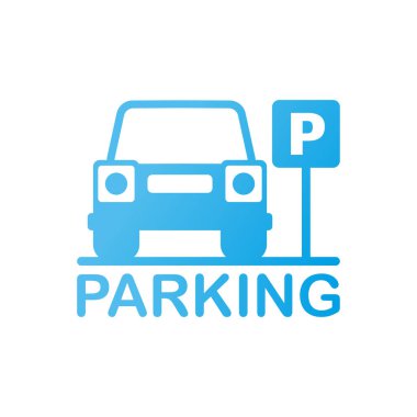 İzole edilmiş Park İşareti - Beyaz arkaplanda P harfi izole edilmiş mavi yol işareti