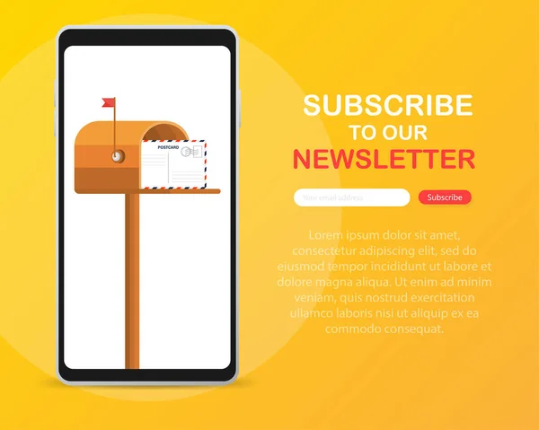 Inscreva Agora Para Nossa Newsletter Modelo Botão Assinatura — Vetor de Stock