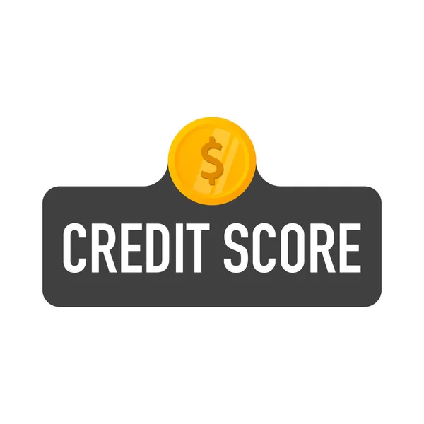 Detaillierte Abbildung Eines Credit Score Meters Mit Zeiger — Stockvektor