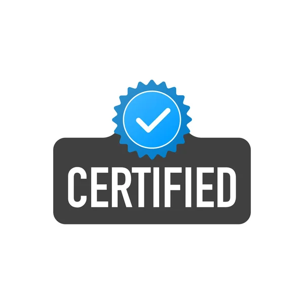 Genehmigt Zertifiziertes Symbol Zertifiziertes Siegel — Stockvektor