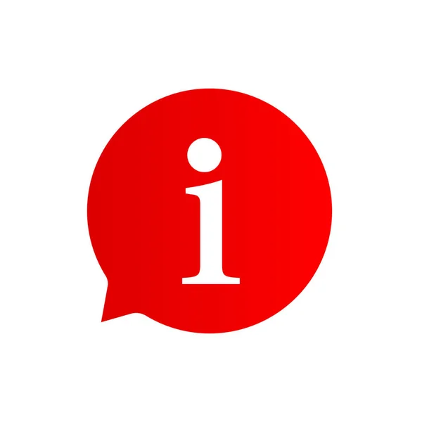 Icône Information Sur Bouton Rouge — Image vectorielle