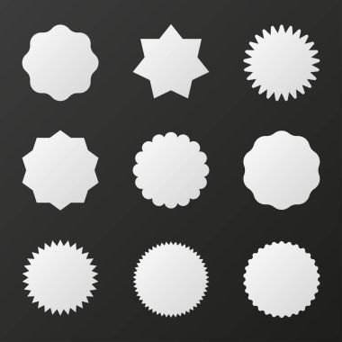 Etiketi siyah arkaplanda geçmişe dönük olarak ayarla. Etiket şablonu. Vektör illüstrasyonu