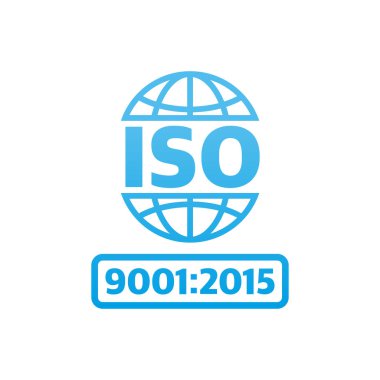 Iso ikonu, her amaç için harika bir tasarım. Ürün sertifikası. Vektör illüstrasyonu