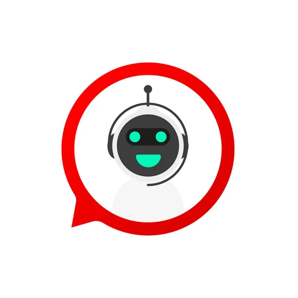 Chatbot Icon Concept Chat Bot Chatterbot Robot Virtual Assistance Website — Stock Vector