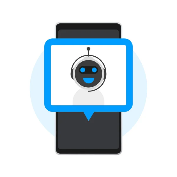 Concept Icône Chatbot Chat Bot Chatterbot Assistance Virtuelle Robot Site — Image vectorielle