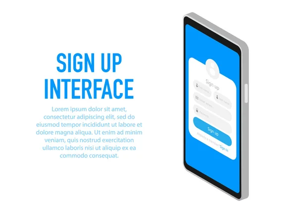 Trendy Sign Interface Application Sign Window Векторная Иллюстрация — стоковый вектор