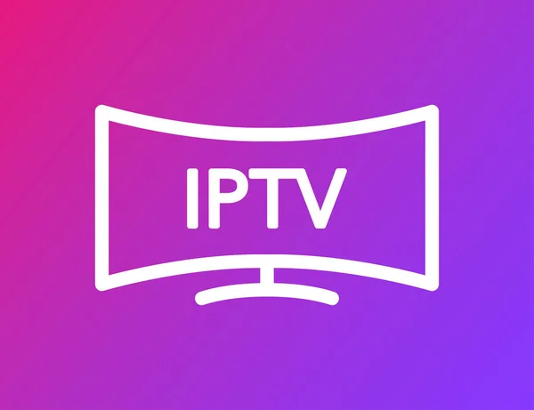 Flat Iptv För Konceptdesign Teknikkoncept Fjärrkontroll Webbdesign Vektorillustration — Stock vektor