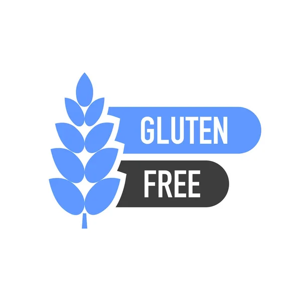 Płaska Ikona Glutenu Glutenowego Bez Cukru Laktozy Znaki Organiczne Ilustracja — Wektor stockowy