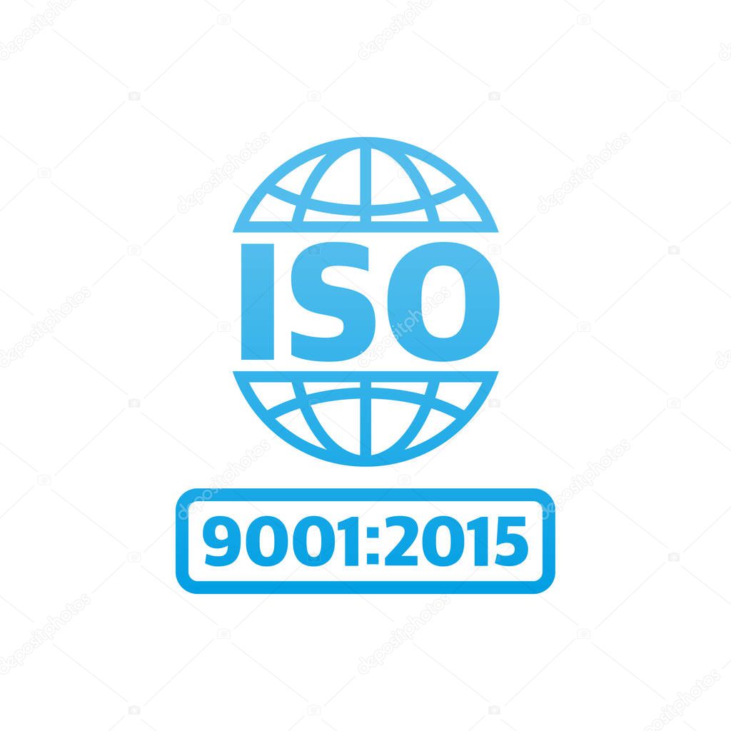 Iso icon, great design for any purposes. Product certification. Vector illustration