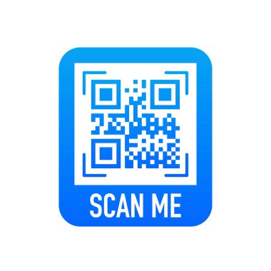 Telefon etiketimi tara. Bilgi simgesi vektörü. Barkod simgesi. Vektör stok illüstrasyonu