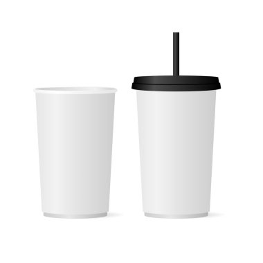 Kahverengi şapkalı ve bardak tutacağı olan kahve dükkanını kapat.