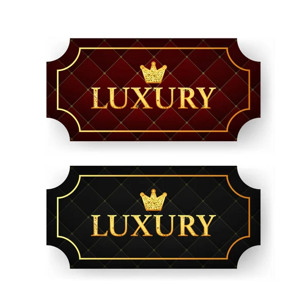 Gouden Symbool Van Exclusiviteit Luxe Het Label Vip Met Glitter — Stockvector