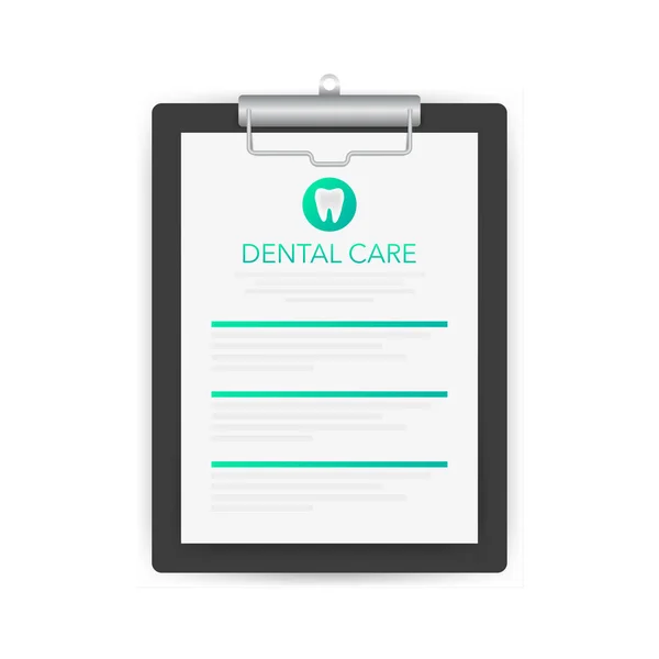 Tableta Cuidado Dental Tarjeta Médica Diseño Plano Ilustración Etiquetas Vectoriales — Archivo Imágenes Vectoriales