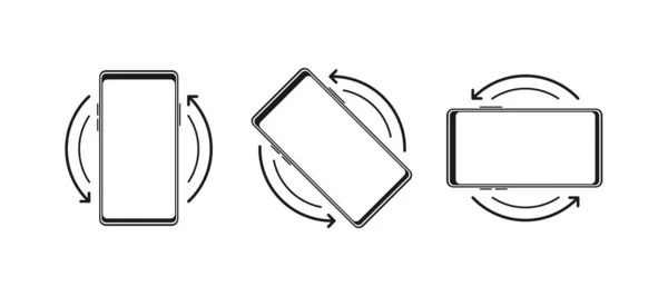 Drehen Sie Mobiltelefon Schalten Sie Ihr Gerät Symbol Für Geräterotation — Stockvektor