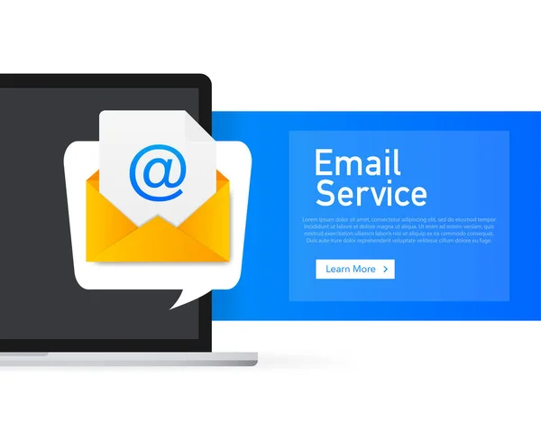 Banner Met Mail Service Communicatieconcept Mail Teken Sociaal Media Concept — Stockvector