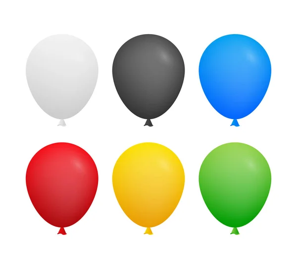 Ballons Cartoon Flach Stil — Stockvektor