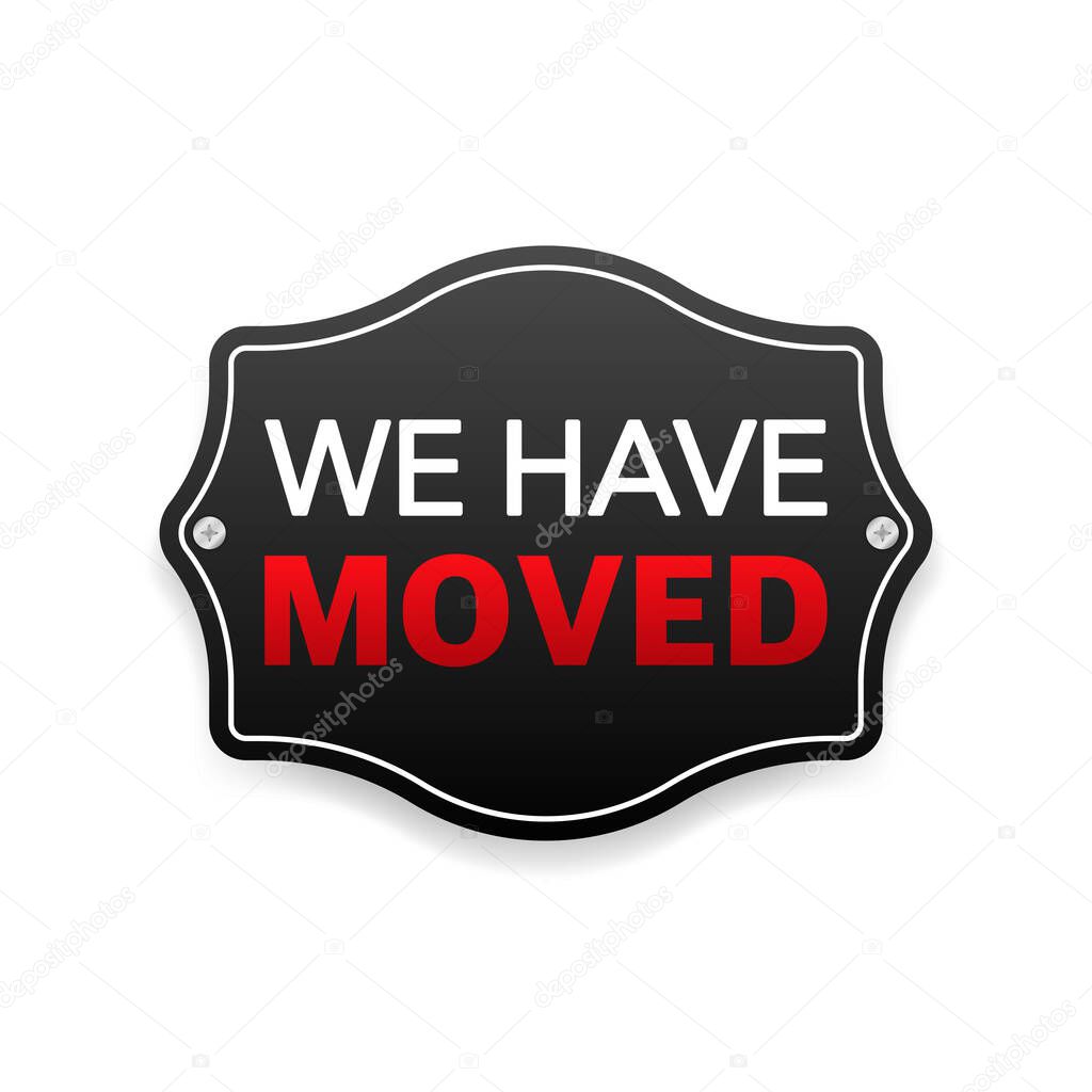 Color we have moved thin line bubble. concept of locator land mark like ecommerce delivery or transfer label