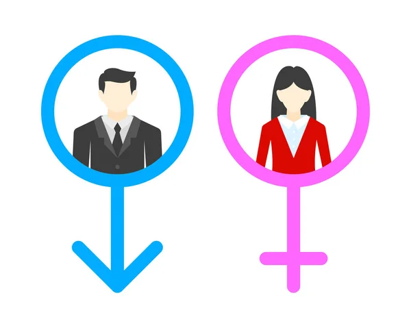 Male Female User Avatar Gentleman Lady Toilet Icons Gender Icons — Stock Vector