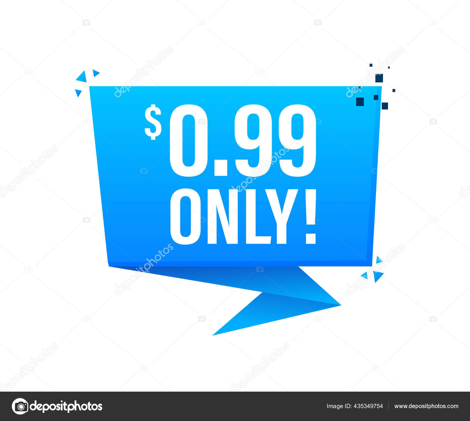 Only for 99 cents. Vector illustration badges of under 1 dollar price tag.  Round flat design labels, Business shopping concept. Stock Vector