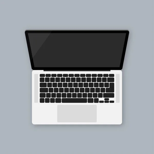 Schwarzer Laptop auf transparentem Hintergrund. Internettechnologie. Vorderseite, Seitenansicht. Computerbildschirm. — Stockvektor