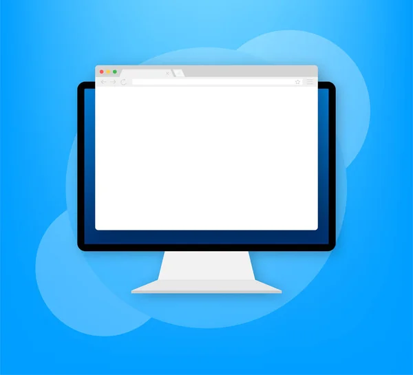 Illustration des Browserfenstervektors. Browser oder Webbrowser im flachen Stil. Fensterkonzept Internet-Browser. — Stockvektor