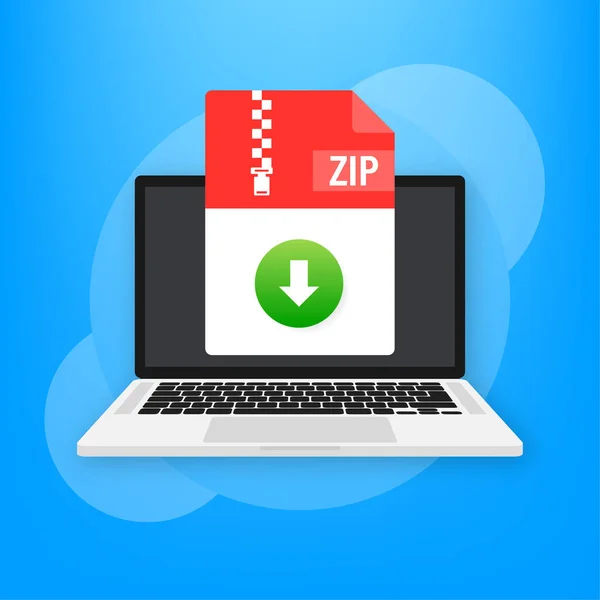 Zip-Datei. Icon für Web-Hintergrunddesign. E-Mail-Zeichen. Technikvektorillustration. Technischer Hintergrund. — Stockvektor