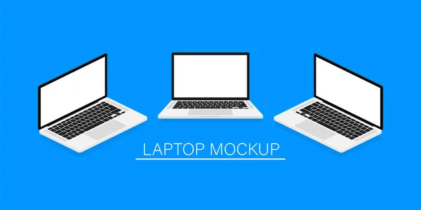 Flat mock up laptop for web site design. Awesome mock up laptop, great design for any purposes.