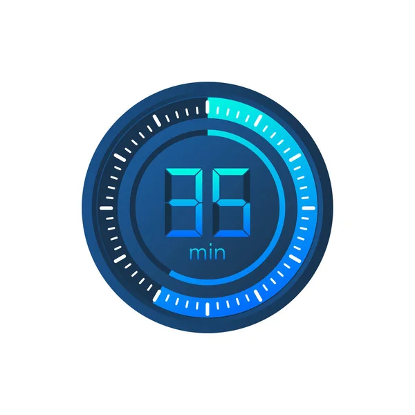 De 35 minuten, stopwatch vector icoon. Stopwatch icoon in platte stijl op een witte achtergrond. Voorraadillustratie van vectoren. — Stockvector