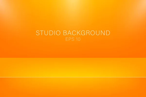 Moderner Studiohintergrund, tolles Design für jeden Zweck. Vektor orange abstrakten Hintergrund. 3D-Vektor-Illustration. — Stockvektor