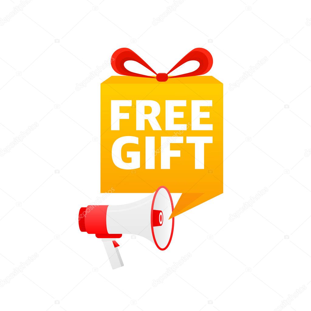 Free Gift Sign and Tag. Box banner.