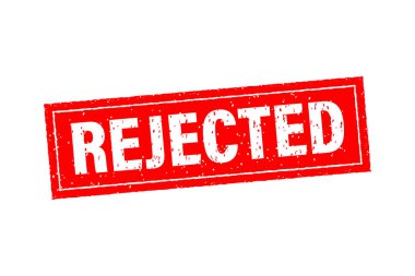 Afiş tasarımı için reddedildi. Klasik vektör çizimi. Sembol, logo illüstrasyonu.