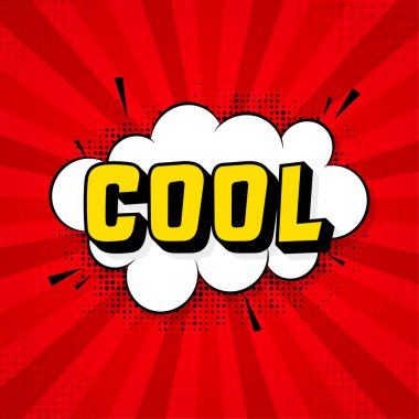 Klasik tarzda havalı. Çizgi film tarzı vektör. Pop sanat. Vektör metni. Vay canına..