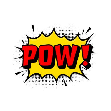 Antika tarzında saldırın. Çizgi film tarzı vektör. Pop sanat. Vektör metni. Vay canına..