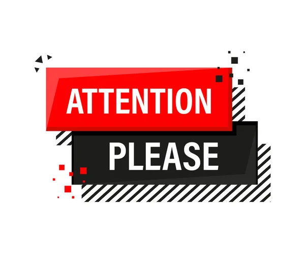 Attention please concept vector illustration of important announcement. — Stock Vector
