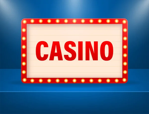 Lightbox casino för banner design. Anslagstavla tom. Isolerad design. Vektormall. — Stock vektor
