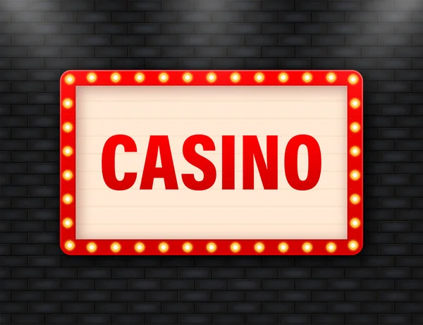 Lightbox casino för banner design. Anslagstavla tom. Isolerad design. Vektormall. — Stock vektor