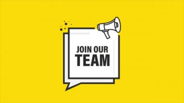 Takımımızın megafon sarı pankartına 3 boyutlu olarak katılın. Hareket grafikleri.